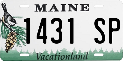 ME license plate 1431SP