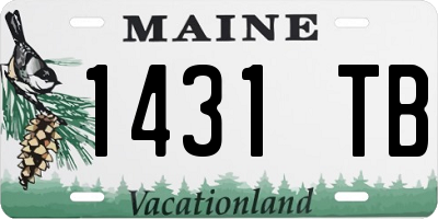 ME license plate 1431TB