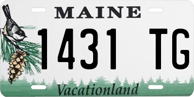 ME license plate 1431TG