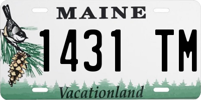 ME license plate 1431TM