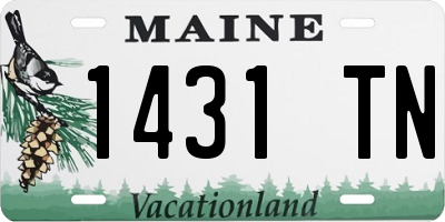 ME license plate 1431TN