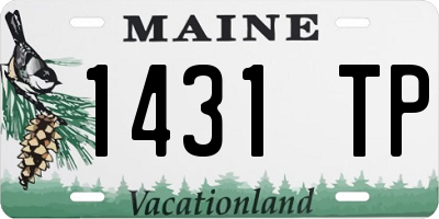 ME license plate 1431TP