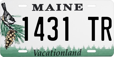 ME license plate 1431TR