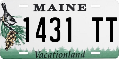 ME license plate 1431TT