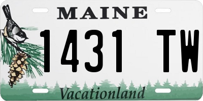 ME license plate 1431TW