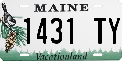ME license plate 1431TY