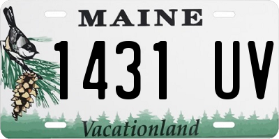 ME license plate 1431UV