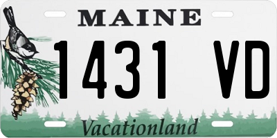 ME license plate 1431VD