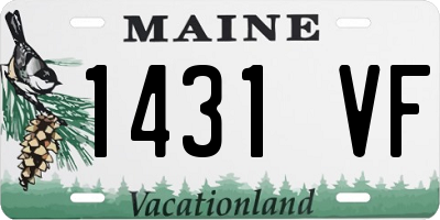 ME license plate 1431VF