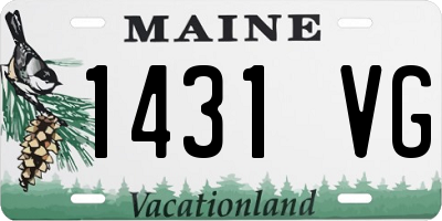 ME license plate 1431VG