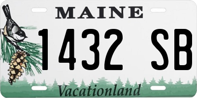 ME license plate 1432SB