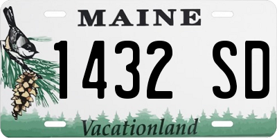 ME license plate 1432SD