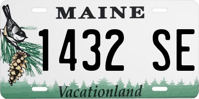 ME license plate 1432SE