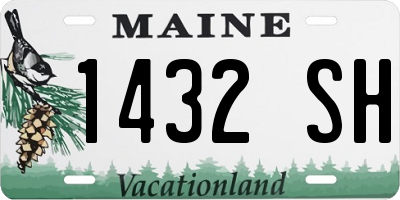 ME license plate 1432SH