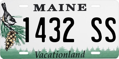 ME license plate 1432SS