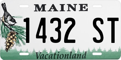 ME license plate 1432ST