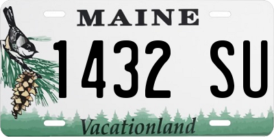 ME license plate 1432SU