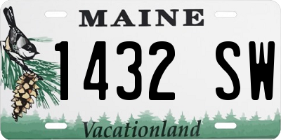 ME license plate 1432SW