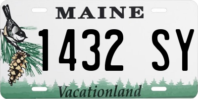 ME license plate 1432SY