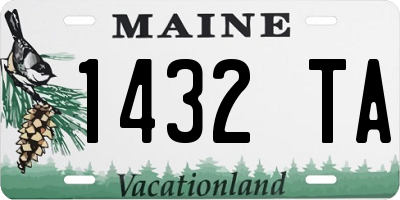 ME license plate 1432TA