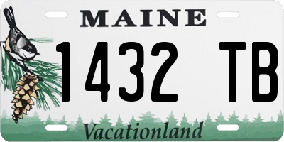 ME license plate 1432TB