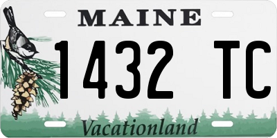 ME license plate 1432TC