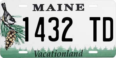 ME license plate 1432TD
