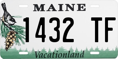 ME license plate 1432TF