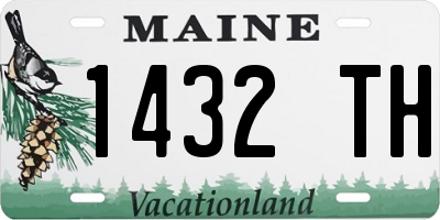 ME license plate 1432TH