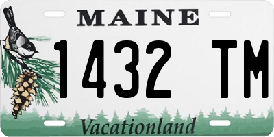 ME license plate 1432TM