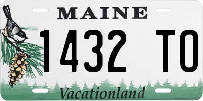 ME license plate 1432TO