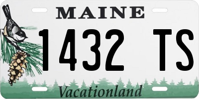 ME license plate 1432TS