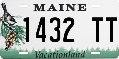 ME license plate 1432TT