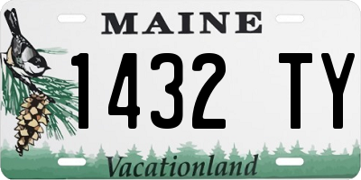 ME license plate 1432TY