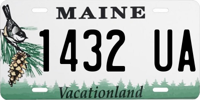 ME license plate 1432UA