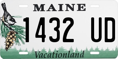 ME license plate 1432UD