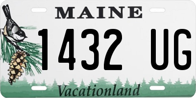 ME license plate 1432UG