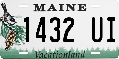 ME license plate 1432UI