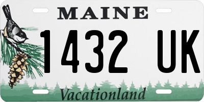 ME license plate 1432UK