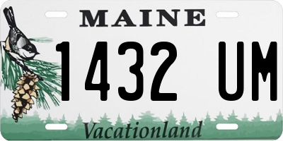 ME license plate 1432UM