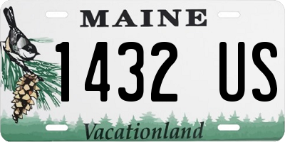 ME license plate 1432US