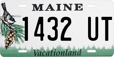 ME license plate 1432UT