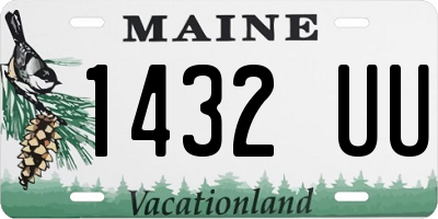 ME license plate 1432UU