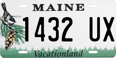 ME license plate 1432UX