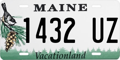 ME license plate 1432UZ