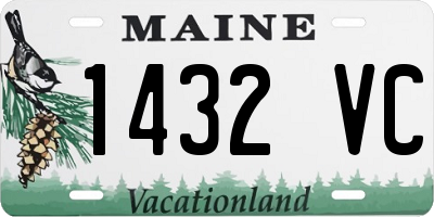 ME license plate 1432VC