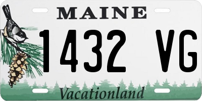 ME license plate 1432VG