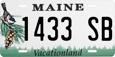 ME license plate 1433SB