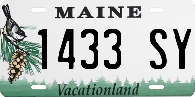 ME license plate 1433SY