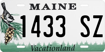 ME license plate 1433SZ